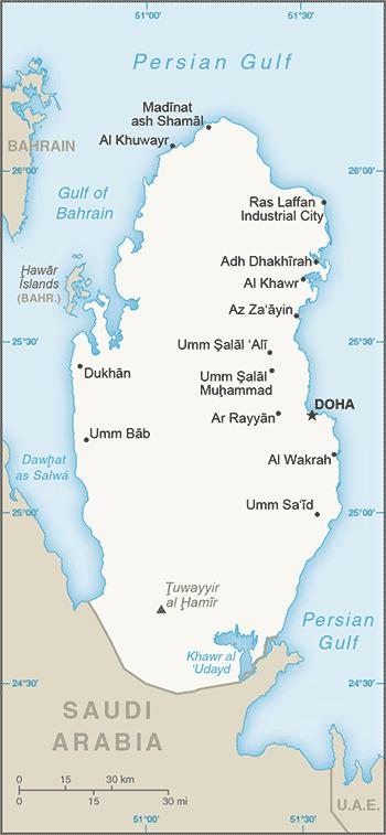 Katar kis ország, nagy politika Területe: 11586 négyzetkilométer
