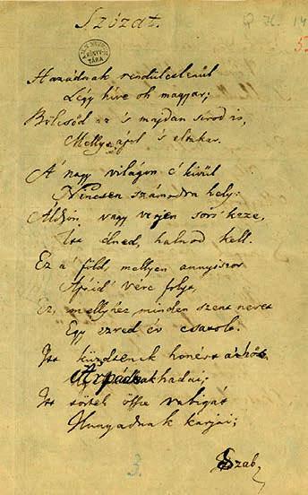 A kitartás eszméje Kölcsey Ferenc Hymnus Szózata is a hazaszeretet jelképes költemény