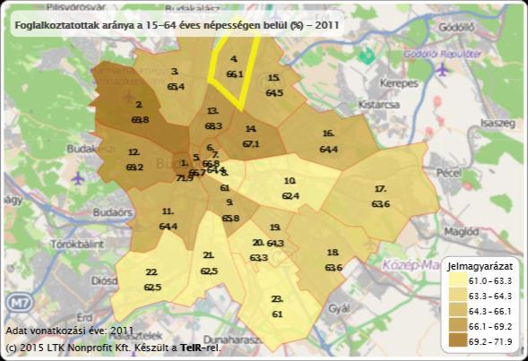 Budapest IV. Kerület 20,7 18 Egyetemi, főiskolai, egyéb oklevél 2001 2011 Magyarország 9,8 15,5 Budapest 19,1 28,9 Budapest IV.