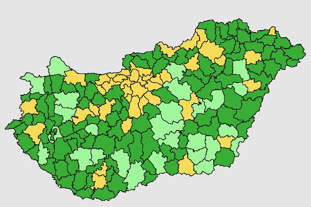 9. ábra: Magyarország vidékies kistérségei Rurális kistérség (107) Rurális kistérség urbánus központtal (27) Urbánus kistérség (40) Megjegyzés: az ábra a 174 elemből álló