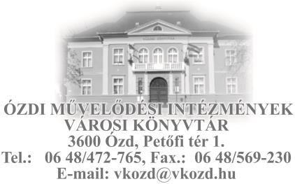 ADATKEZELÉSI TÁJÉKOZTATÓ a személyes adatok kezeléséről a nyilvános könyvtári szolgáltatások igénybe vétele során AZ ADATKEZELŐ ÉS A HONLAP AZONOSÍTÁSA A jelen tájékoztató és az általa fenntartott