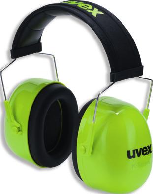 003 uvex K4 Optimális védelem rendkívül zajos környezetekben Könnyen állítható hossz és optimalizált fejpántpárnázás a kivételes kényelemért Hi-viz kialakítás a viselő
