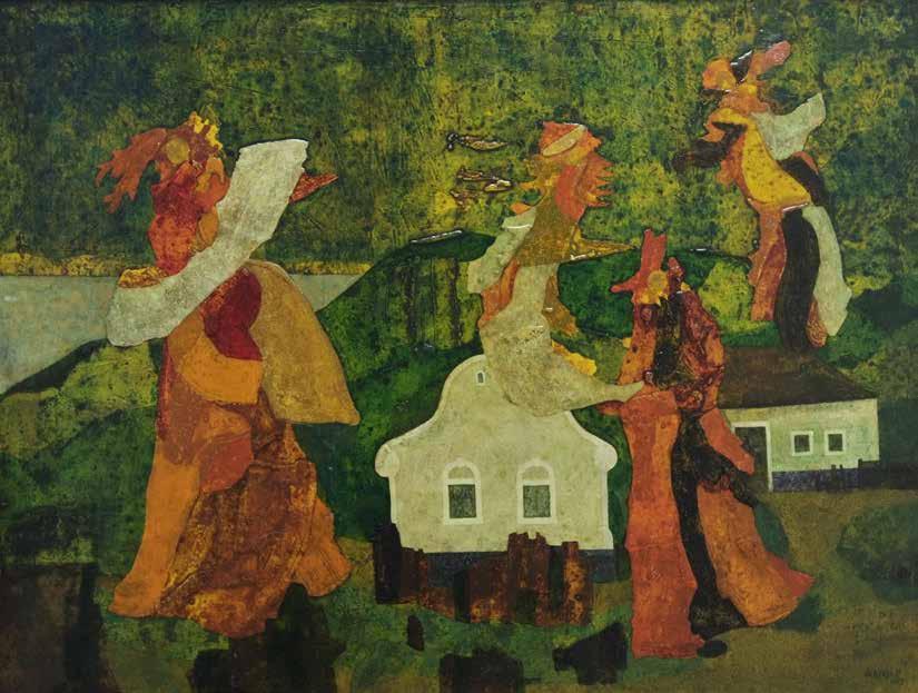 97. tétel VÉRTESI PÉTER (1938- ) Este a Szőlő hegyen 60x80 cm