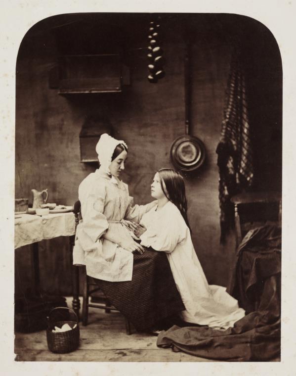 Fotó: Henry Peach Robinson: Piroska és a farkas, 1858. No.