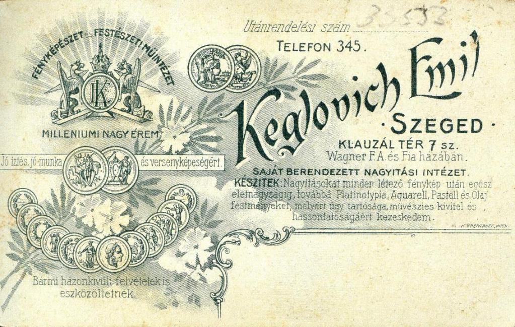Keglovich Emil Egy kiváló fényképész középszerű élete Keglovich Emil a mai Románia és Ukrajna területén fekvő Bukovinában