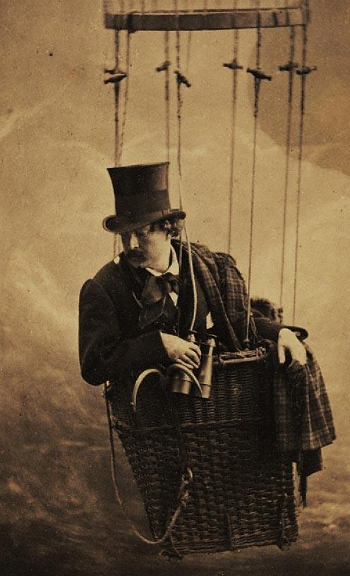 Nadar Gaspard-Félix Tournachon Nadar léghajós arcképe Léghajójáról 1859- ben Solferinónál felvételeket készített az ellenséges hadállásokról.