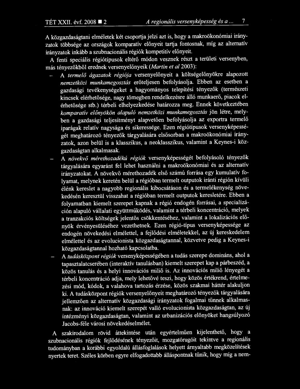 szubnacionális régiók kompetitív el őnyeit.
