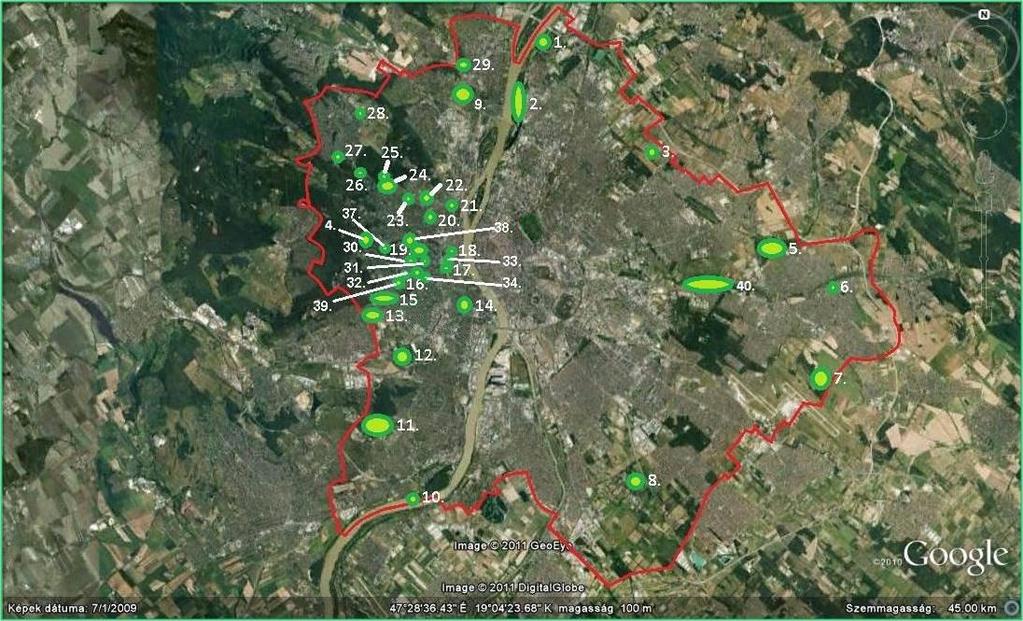 Helyi jelentőségű védett természeti értékek 2. Fővárosi Önkormányzat által védetté nyilvánított természeti értékek Budapesten Összkiterjedésük: 845,3 ha 1. Homoktövis 2. Palotai-sziget 3. Turjános 4.