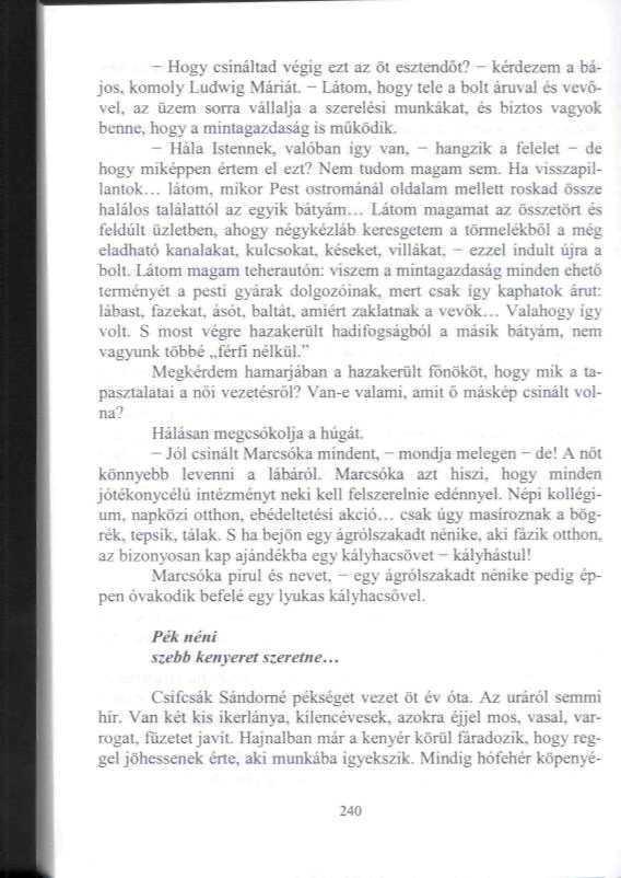 - Hogy csináltad végig ezt az öt esztendőt? - kérdezem a bájos, komoly Ludwíg Máriát.