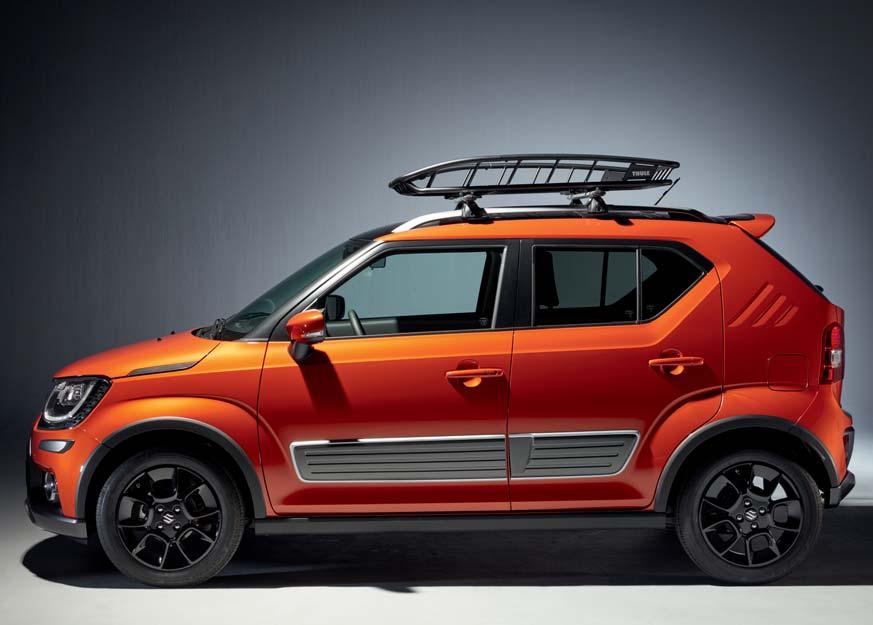 1 MULTI ROOF RACK For cars w/o roof rail. Aluminium tube with T-slot, lockable. Max.
