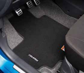 Interior 10 11 12 10 Floor mat set ECO anthracite needle felt carpets with Celerio logo, for manual and automatic transmission, four-piece