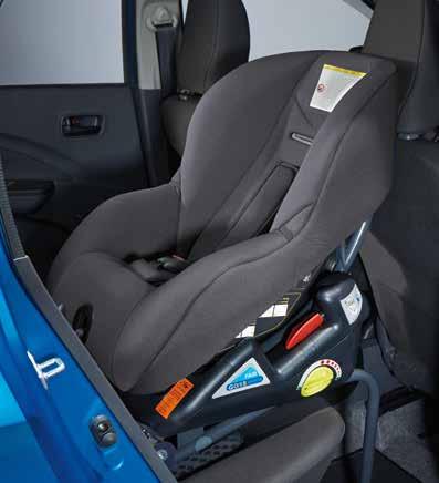 Installation in the car by the ISOFIX brackets, the seat features optimum side impact protection, unique Forward Tilt Control, singlehanded adjustment to change from the upright position to the