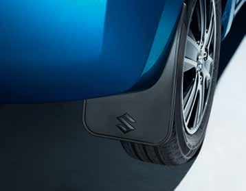 4 Mud flap set, rigid 12 black grained, can be painted in body colour, four-piece set Part