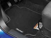 16 17 16 Floor Mat Set DLX Anthracite velour carpets with silver stitched