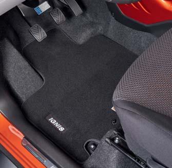 75901-62R30-000 12 12 FLOOR MAT SET DLX Anthracite velour carpets with silver stitched logo and Nubuck binding, four-piece
