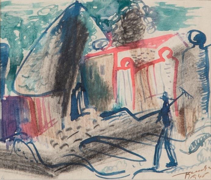 31. Bene Géza (Csácsa, 1900 Budapest, 1960) Hazafelé (1945)