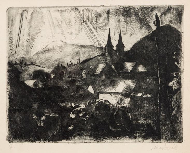 1. Aba-Novák Vilmos (Budapest, 1894 Budapest, 1941) Nagybányai táj