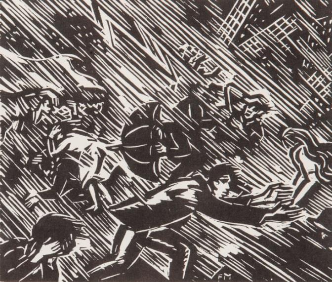 68. Frans Masareel (Blankenberge, 1889 Avignon, 1972) Esőben