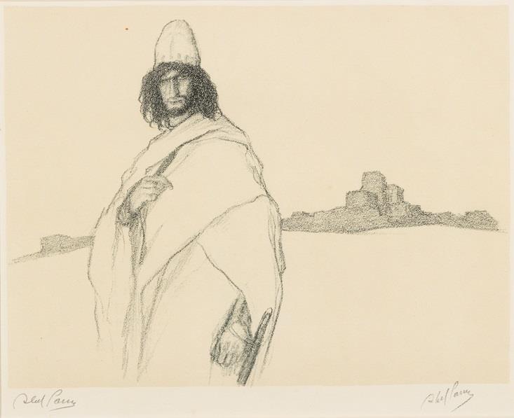 4. Abel Pann (1883 1963) Az ifjú Mózes Litográfia,