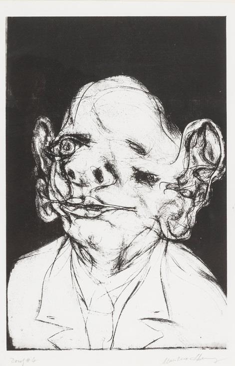 86. Halmy József (1929 ) Portré (2000) Litográfia, papír 500 330 mm