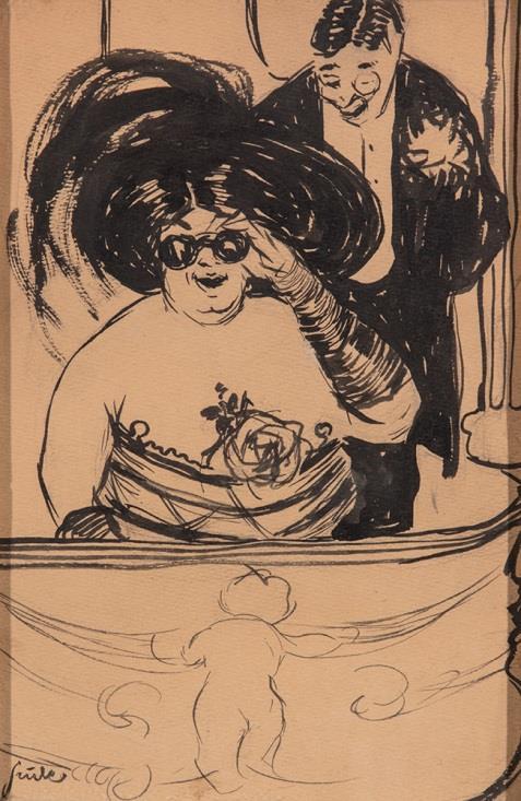 197. Szüle Péter (Nagyvárad, 1886 Budapest, 1944) Operában Tus, papír