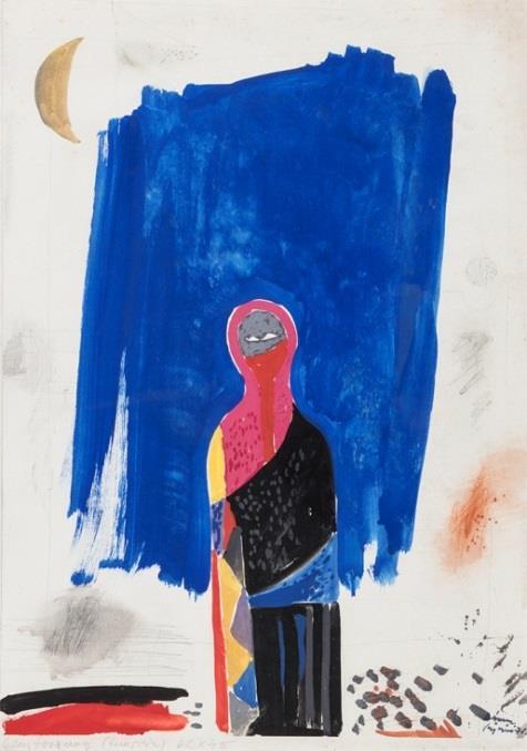 200. Végvári János (Dunaszekcső, 1927 ) Olasz farsang Tempera, papír 625