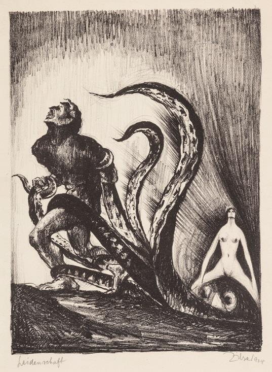 Zilzer Gyula (Budapest, 1898 New York, 1969) A polip fogságában (1924) A