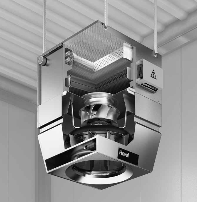 TopVent TC Alkalmazás Burkolat: korrózióálló alucink lemezből, belülről szigetelt Ventilátor: halk üzemű axiál ventilátor nagy hatékonyságú EC-motorral Hőcserélő: fűtő-/hűtőregiszter alumínium