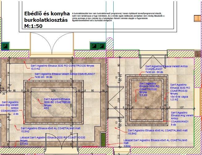 A kész bútorterv birtokában elkészül a konyha csempeburkolatainak terve, és a villamos és vízcsatlakozások kivitelezésére