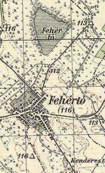 Fehértó mai utcahálózata. Magyarország Katonai Felmérése (1941) A 20.
