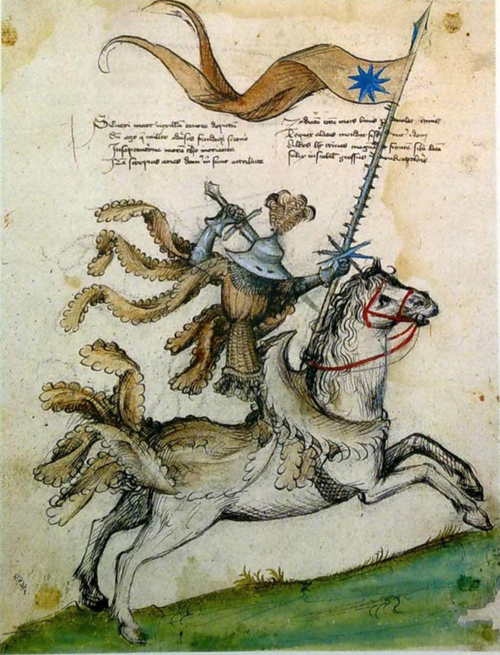 ZSIGMOND URALKODÁSÁNAK FORDULÓPONTJA (1400-1404) Grosso. Az előoldalon Hervoja címere Mars, Konrád Kyeser Bellifortis című kéziratából, 15.