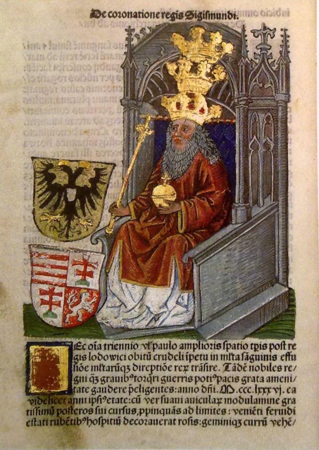 A SZUVERÉN URALKODÓ (1404-1410) A fegyverek békéje (1404-1408) Zsigmond király képmása a Thuróczy-krónikából, 1488 A polgárháború befejezése után 1404 közepére csend honolt az országban, habár