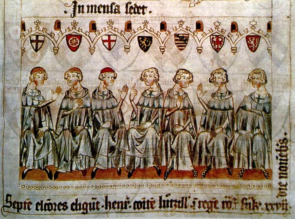 EURÓPA A 14. SZÁZAD VÉGÉN A Német-római Birodalom A német választófejedelmek császárrá választják VII. Henriket. Kódexillusztráció, 14. század közepe A 14.