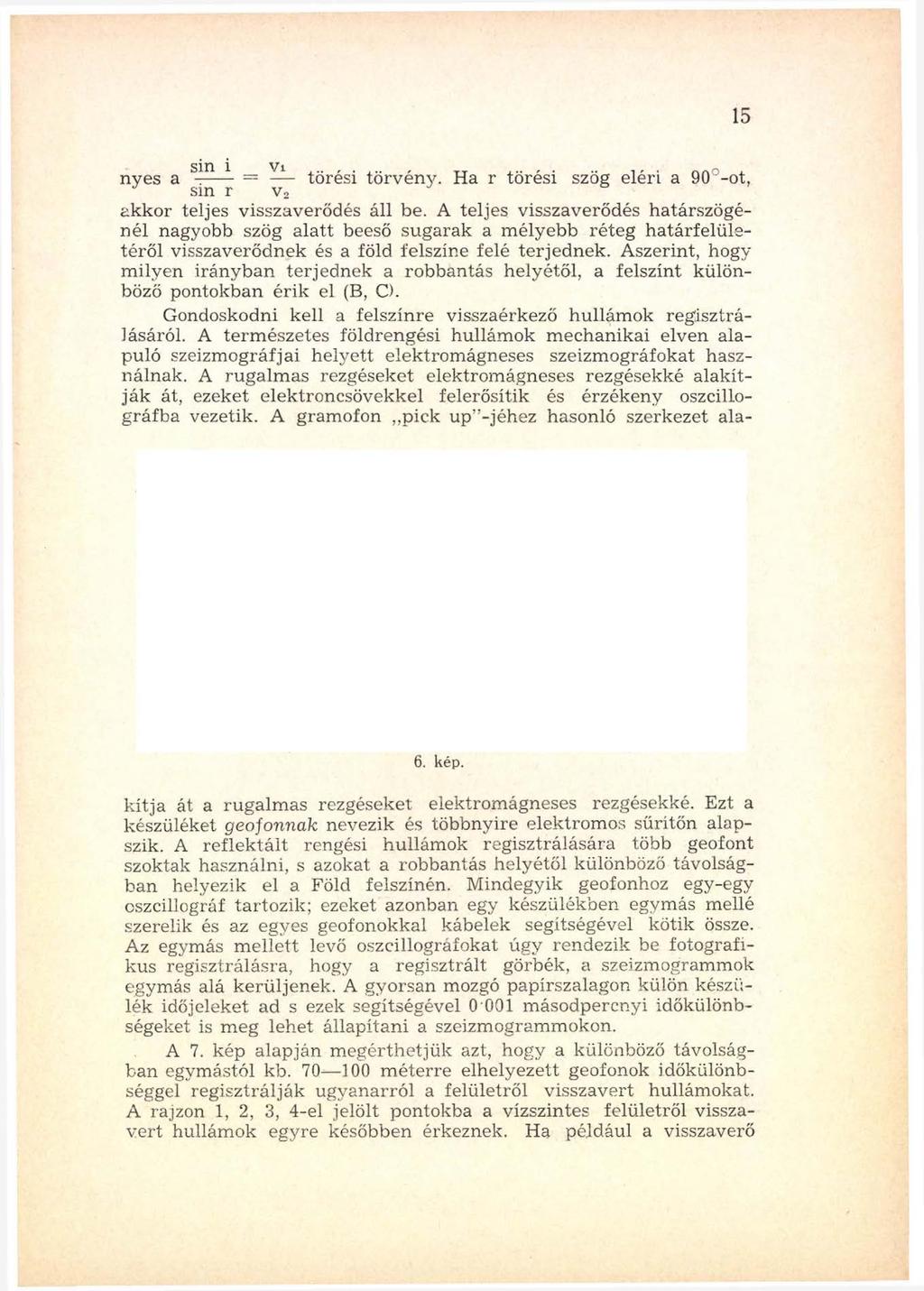 15 nyes a sm 1 = törési törvény. Ha r törési szög eléri a 90 -ot, sin r v. akkor teljes visszaverődés áll be.
