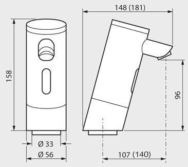 Technische Daten/Technische gegevens/ Caractéristiques techniques / Technical data / Műszaki adatok Pression d écoulement (min - max): 0,5-5,0 bar Robinet de débit: 5 l/min.