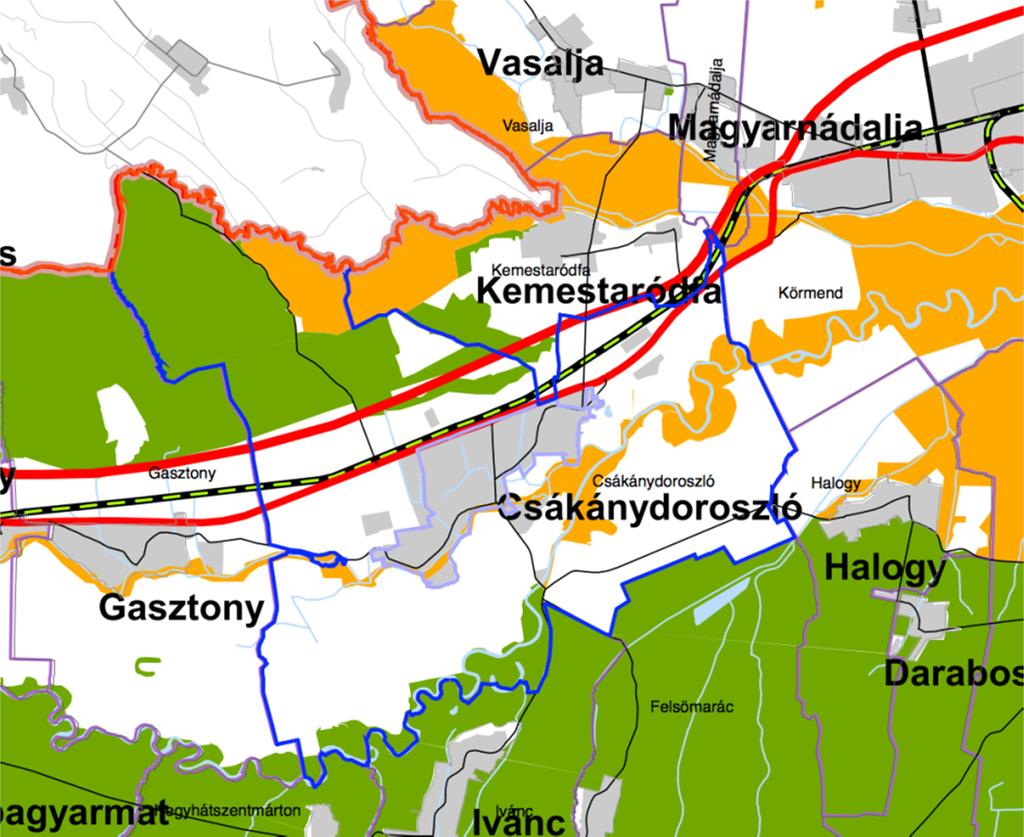 A megyei terv nem alkot saját előírásrendszert a területfelhasználási kategóriákat illetően, így a terület lehatárolások pontosításán túl az OTrT előírásai érvényesek.