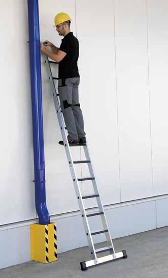 létrák támasztólétra Alumínium támasztólétra relax step párnázással és Standard-traverzzel (* 3,0 m-től) Biztos felmászás-szabvány szerint 80 mm mély, bordázott lépcsőfokok, kényelmes relax step fok