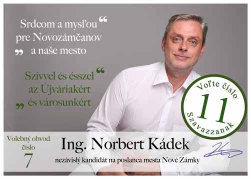 6 Spektrum CASTRUM NOVUM - 20. szám - 2018. október 20. Objednávateľ: Ing. Norbert Kádek Dodávateľ: Mesto-Mestský úrad, Hlavné nám.
