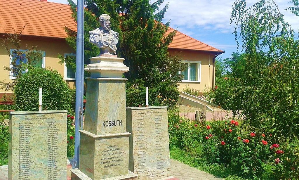 Kossuth Lajos és a szabadságharc emlékműve Bihartorda lakossága büszke volt az 1948 as szabadságharcban betöltött