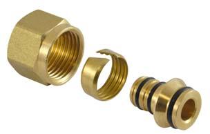 eurokónuszos csatlakozó 1/2" 16x2 mm-es műanyag padlófűtéscsőhöz ÚJDONSÁG ZL15PEX 2 1290