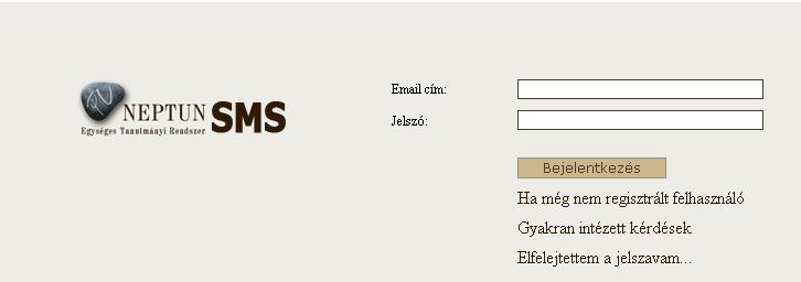 Neptun SMS bejelentkezési oldal Ekkor az SMS szolgáltatás