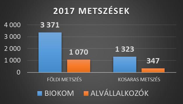 5-600 db fa/évben szükséges maximalizálni, amivel a kivágások általi pótlási kötelezettség is bőven teljesíthető (ami 2017 évben 316 fát jelent).