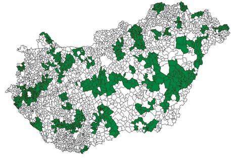 Ebbõl a végsõ támogatásban részesülõ 960 település 70 akciócsoportot képezett.