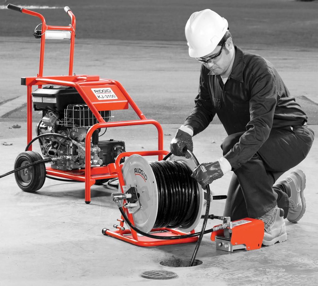KJ-3100 VÍZSUGARAS CSŐTISZTÍTÓ 50-250 mm átmérőjű csövekhez.