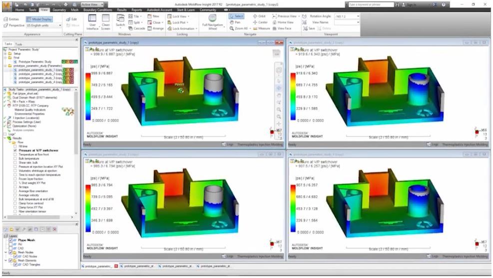 11. ábra Moldflow környezet [28] 3.4. PTC Creo Parametric A PTC Creo műszaki kompromisszumok nélküli, de mégis elérhető árú 3D/2D CAD/CAM/CAE termékfejlesztő rendszer.