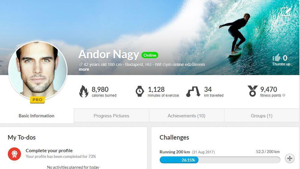 A mobil applikáción: A menüben klikkelj a: My Profile -ra.