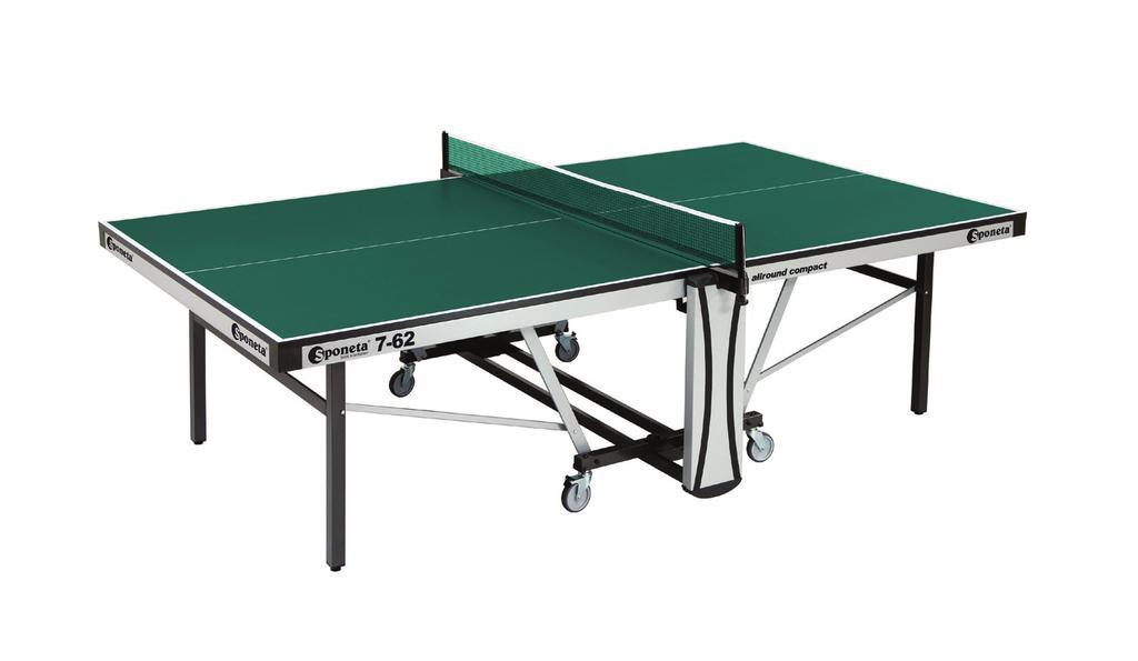többszörösen előkezelt asztallap rejtett szállítókerekek, masszív konstrukció kitűnő játéktulajdonságok S8-36 ITTF, zöld, S8-37 ITTF,