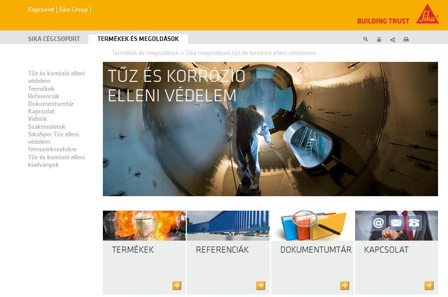 SIKA VÉDELMI RENDSZEREK TŰZ ÉS