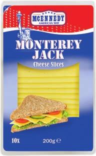 JACK SAJT- SZELETEK Zsíros, félkemény, szeletelt Monterey Jack sajt 1 kg = 2 745 Ft 200 g 549Ft