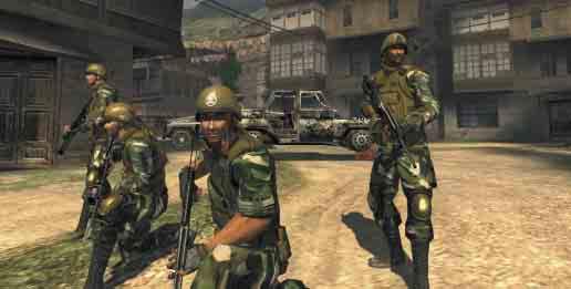 ÚJDONSÁGOK FEGYVERBE FIAIM KATEGÓRIA AKCIÓ MEGJELENÉS 2006 JANUÁR KIADÓ THQ FEJLESZTŐ PANDEMIC STUDIOS FEJLESZTŐ KORÁBBI JÁTÉKAI FULL SPECTRUM WARRIOR GYORSLINK 1241 FULL SPECTRUM WARRIOR TEN HAMMERS